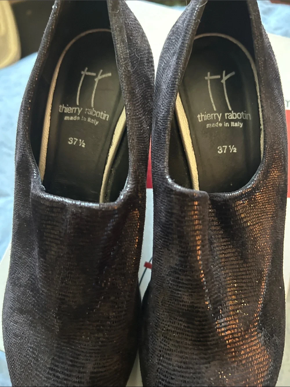 Thierry Rabotin new black leather wedge